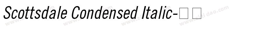 Scottsdale Condensed Italic字体转换